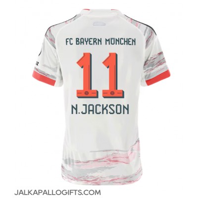 Bayern Munich Nicolas Jackson #11 Vieraspaita Naiset 2025-26 Lyhythihainen Bayern Munich Nicolas Jackson #11 Vieraspaita Naiset 2025-26 Lyhythihainen